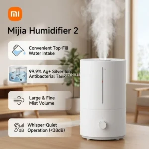 Mijia Humidifier 2 300mL/h Humidification 4L Capacity Mist Maker Add Water Humidity Control Low Sound Silver Ion Antibacterial