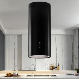 Island Range Hood 13.8 Inch Ceiling Mount Kitchen Extractor Fan Stainless Steel Ductless Exhaust Chimney with LED Touch Control