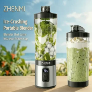 Portable Ice-Crushing Blender, 600ml High-Speed Blending for Smoothies, , Shakes, Food Prep, and Frozen Blending