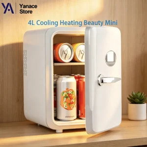 Car Mounted 4L Mini Fridge Portable Desktop Refrigerator, Cosmetics Refrigerator Dormitory Small Fridge, Heating and Cooling Box