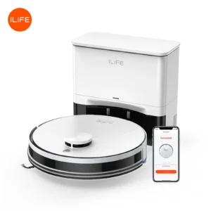 ILIFE A30 Pro Robot Vacuum Cleaner with Automatic Self-Emptying Station, 5000Pa , LDS Navigation, 180min, 2-in-1 Mop and Sweep