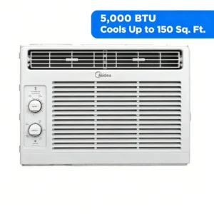 Midea 5000 BTU Window Air Conditioner Like New AC Unit Quiet Energy Saving Compact